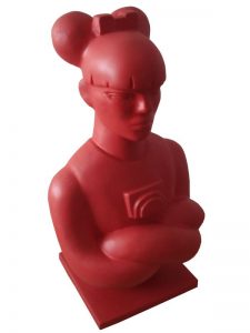 ohne Titel, 24x46cm, Bronze, Lack, 2017