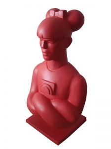 ohne Titel, 24x46cm, Bronze, Lack, 2017