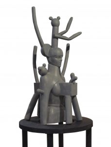 Exo- Material -Girl, 75x164 cm, mastik, 2017