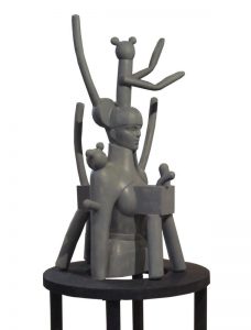 Exo- Material -Girl, 75x164 cm, Mastik, 2017