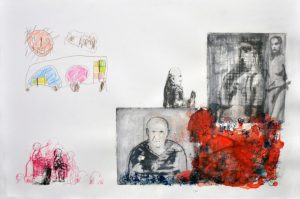 o.T., 2011, Acryl, Tusche auf Bütten, 53x80cm